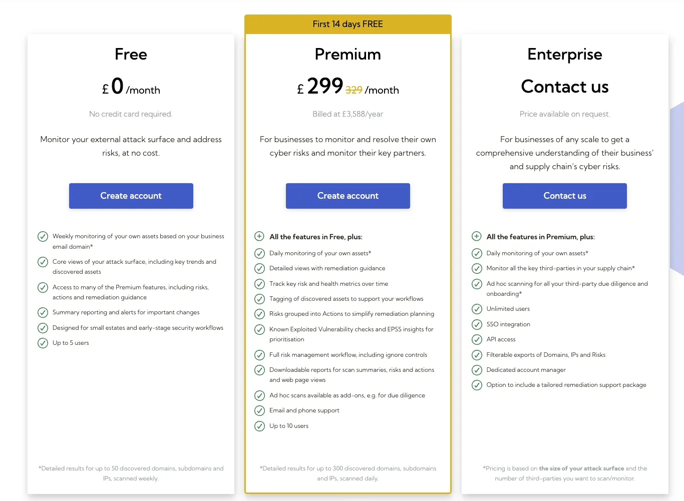 New pricing plans
