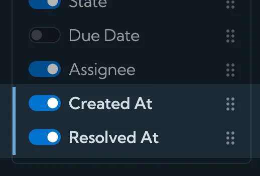 Created and resolved optional columns