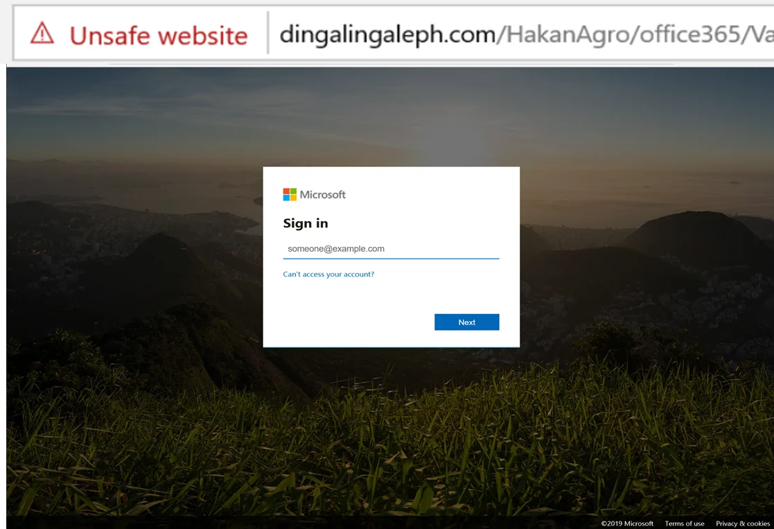 Phishing site