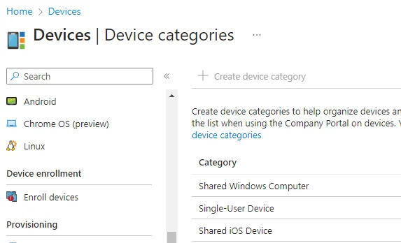 Device Categories