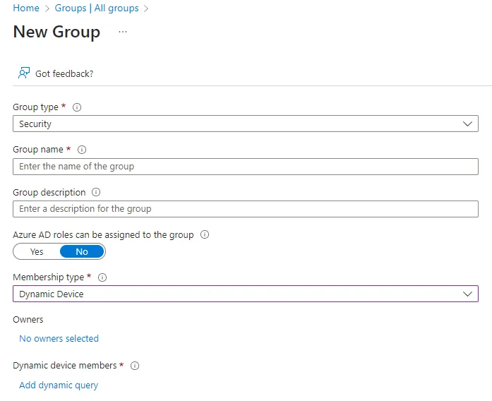 Dynamic device group