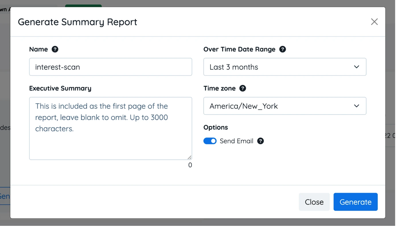 Reporting time zone