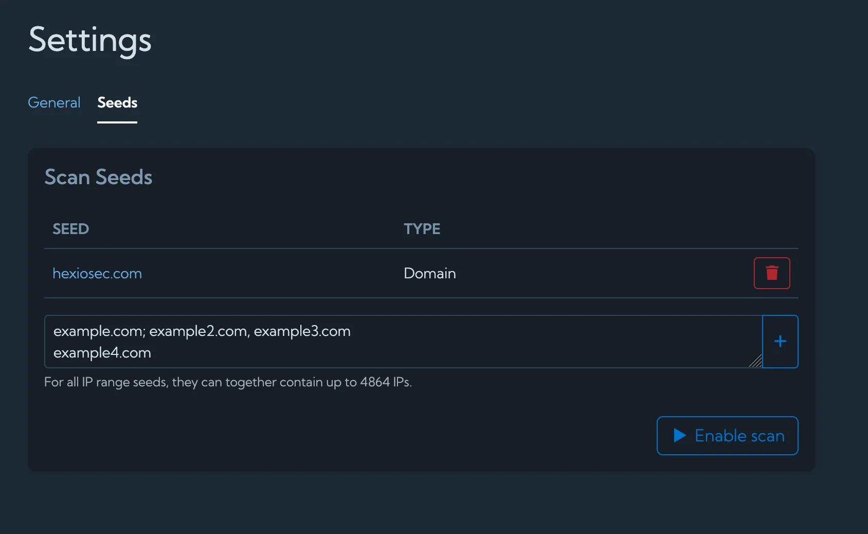 Multi seed import form