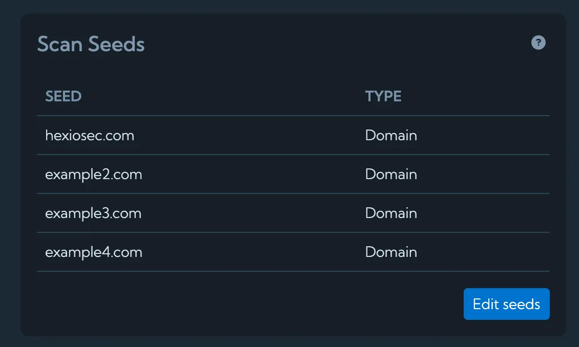 Seed summary widget