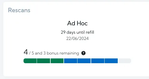 Rescan allowance details