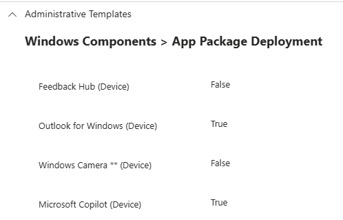 Windows Copilot config