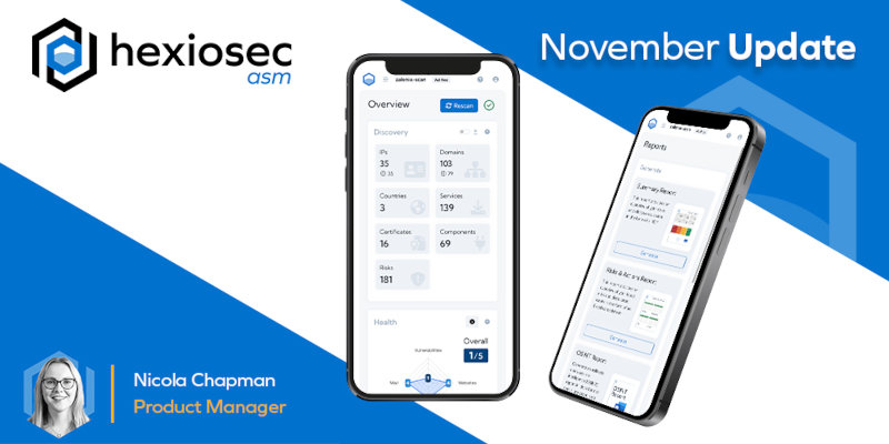 Hexiosec ASM November 2023 update blog banner