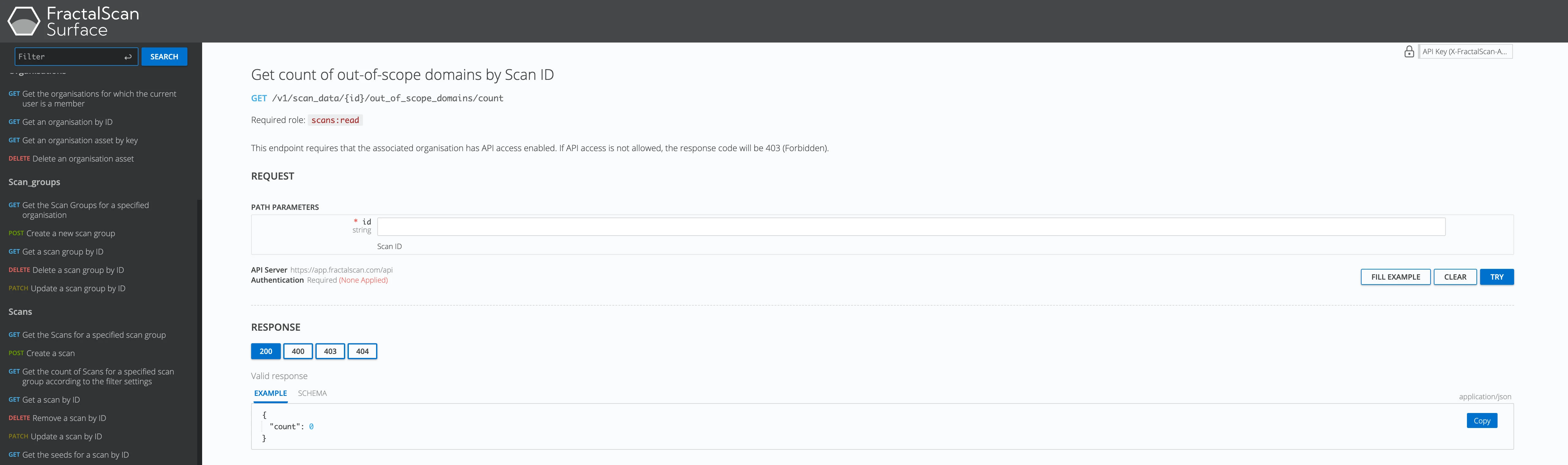 Out-of-scope domains count