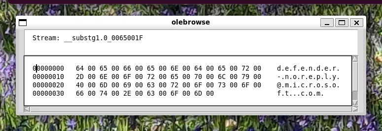 Olebrowse listing MSG storage entries and properties