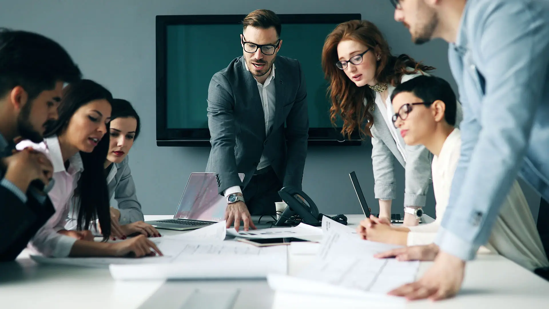 People in a meeting