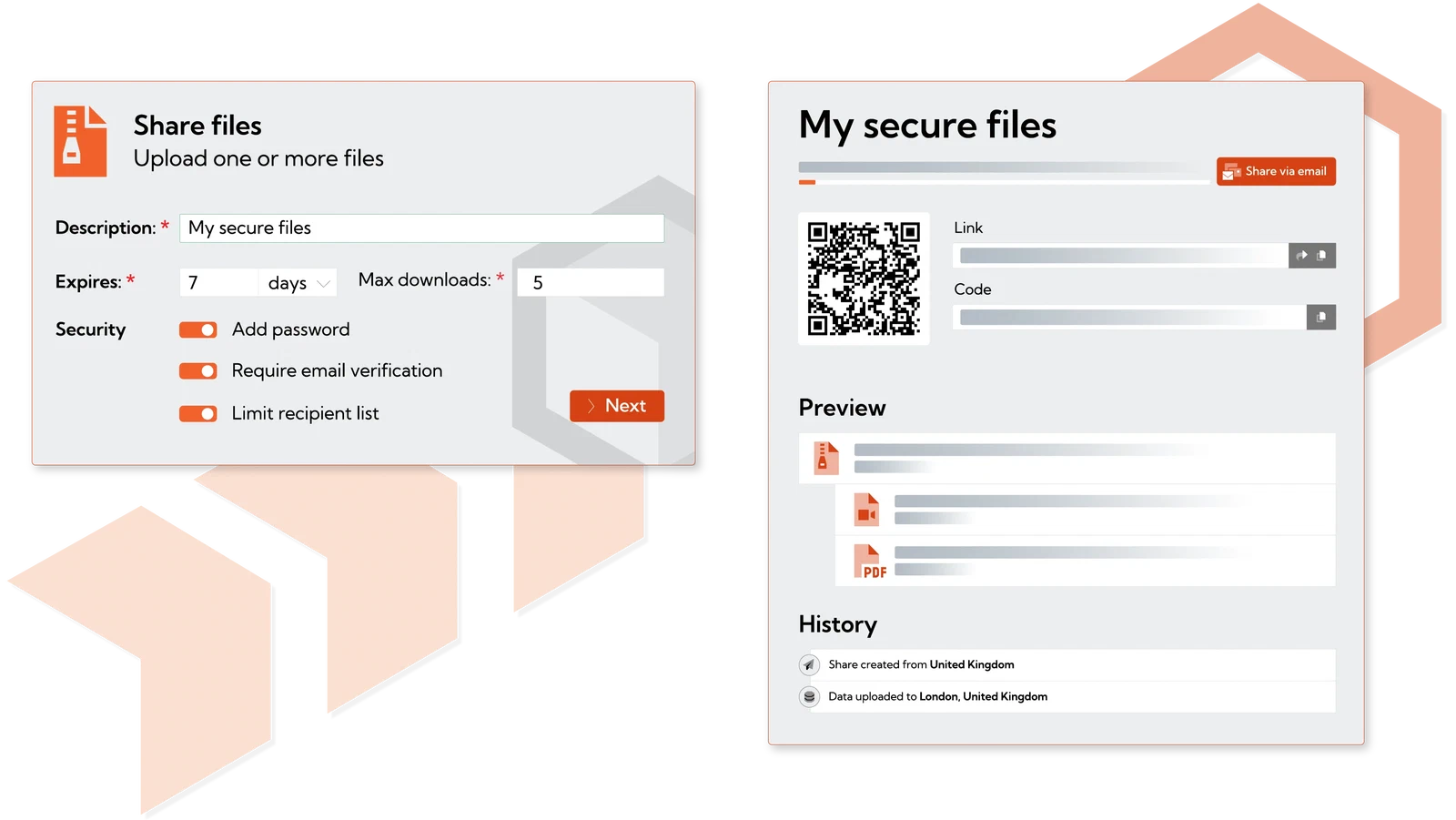 Secure file transfer hero image